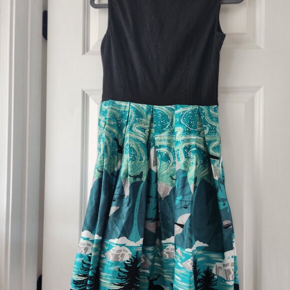 Rockabilly dress with Alaska print (S/M) - Picture 4 of 4